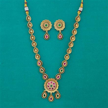 Antique Classic Necklace with Matte Gold Plating