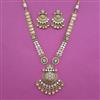 Antique Long Necklace with Matte Gold Plating