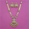 Antique Long Necklace with Matte Gold Plating