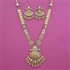 Antique Long Necklace with Matte Gold Plating
