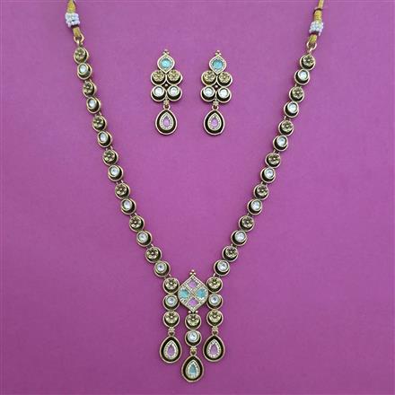 Antique Classic Necklace with Matte Gold Plating