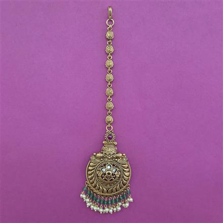 Antique Pearl Tikka with Matte Gold Plating