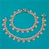 Antique Pearl Payal with Mehndi Plating