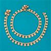 Antique Plain Gold Payal with Gold Plating