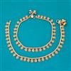 Antique Plain Gold Payal with Gold Plating