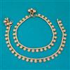 Antique Plain Gold Payal with Gold Plating