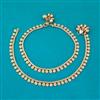 Antique Plain Gold Payal with Gold Plating