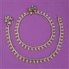 Antique Plain Gold Payal with Gold Plating