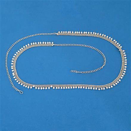 Antique Pearl Belt with Rhodium Plating
