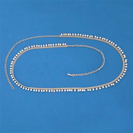 Antique Pearl Belt with Rhodium Plating