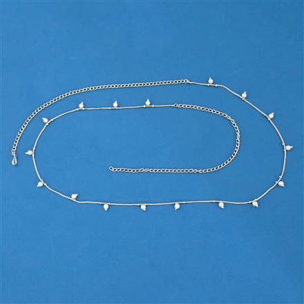 Antique Pearl Belt with Rhodium Plating