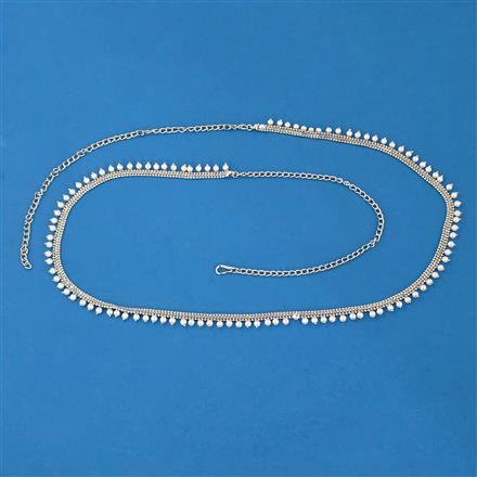 Antique Pearl Belt with Rhodium Plating