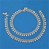 Antique Pearl Payal with Rhodium Plating