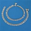 Antique Pearl Payal with Rhodium Plating