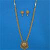 Antique Layered Necklace with Matte Gold Plating
