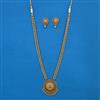 Antique Layered Necklace with Matte Gold Plating