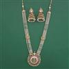 Antique Temple Pendant Set with Matte Gold Plating