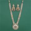 Antique Temple Pendant Set with Matte Gold Plating