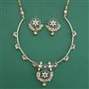 Antique Pearl Necklace with Matte Gold Plating