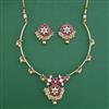 Antique Pearl Necklace with Matte Gold Plating