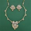 Antique Pearl Necklace with Matte Gold Plating