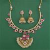 Antique Pearl Necklace with Matte Gold Plating