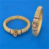 Antique Openable Bangles with Matte Gold Plating