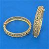 Antique Openable Bangles with Matte Gold Plating