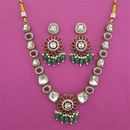 Antique Classic Necklace with Mehndi Plating