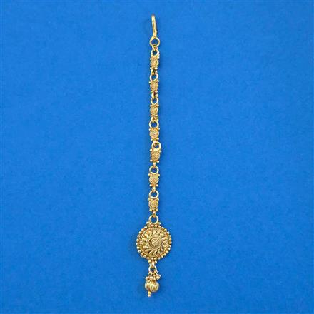 Antique Plain Gold Tikka with Gold Plating