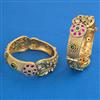 Antique Openable Bangles with Matte Gold Plating