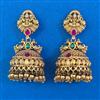Antique Temple Earring with Matte Gold Plating