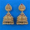 Antique Temple Earring with Matte Gold Plating