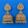 Antique Temple Earring with Matte Gold Plating