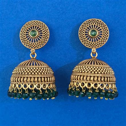 Antique Jhumki with Matte Gold Plating