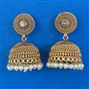 Antique Jhumki with Matte Gold Plating