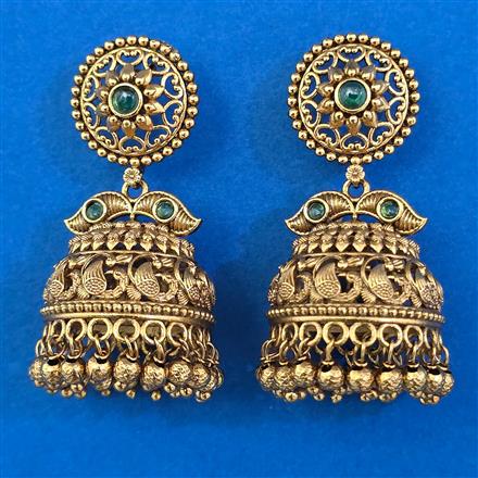 Antique Birds Earring with Matte Gold Plating