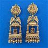 Antique Temple Earring with Matte Gold Plating