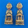 Antique Temple Earring with Matte Gold Plating