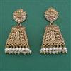 Antique Temple Earring with Matte Gold Plating
