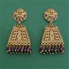 Antique Temple Earring with Matte Gold Plating
