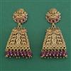 Antique Temple Earring with Matte Gold Plating