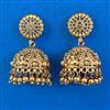 Antique Jhumki with Matte Gold Plating