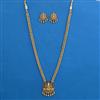 Antique Temple Necklace with Matte Gold Plating