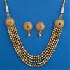 Antique Layered Necklace with Matte Gold Plating