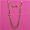 Antique Layered Necklace with Matte Gold Plating