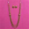Antique Layered Necklace with Matte Gold Plating