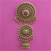 Antique Classic Hair Brooch with Matte Gold Plating