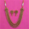 Antique Layered Necklace with Matte Gold Plating