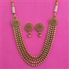 Antique Layered Necklace with Matte Gold Plating